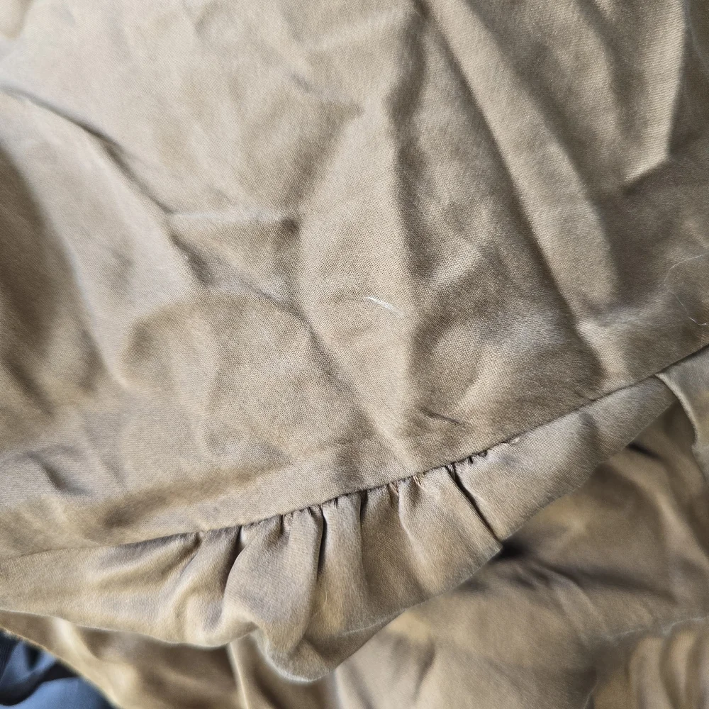 Vintage Silk Halter Top Size S  2000s 90s Y2K Grunge Satin Brown In good vinta - Picture 4 of 6